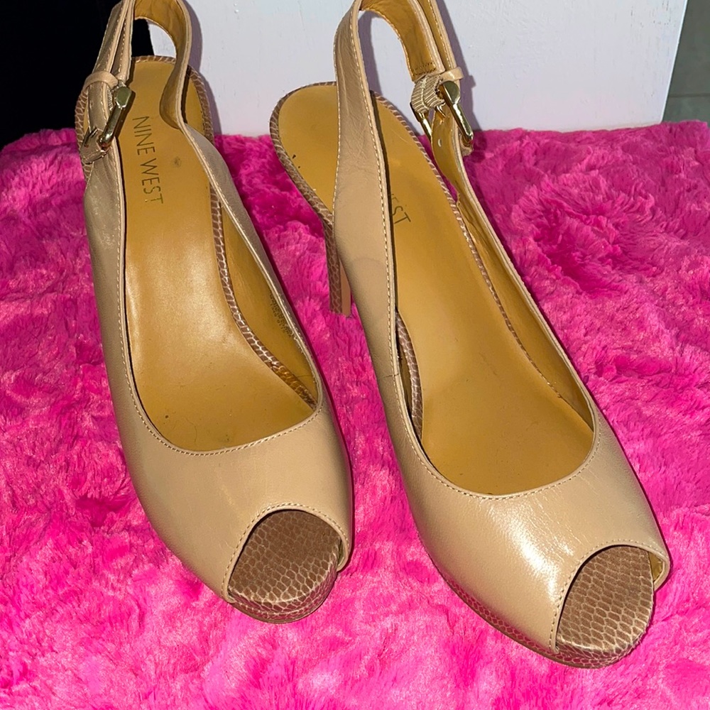 Nine West Cognac Pump Size 8 1/2